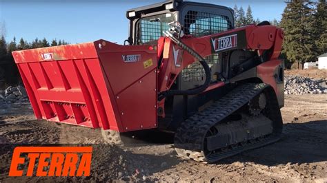 skid steer rock crusher bucket|skid steer stone crushing attachments.